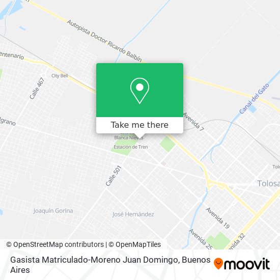 Mapa de Gasista Matriculado-Moreno Juan Domingo