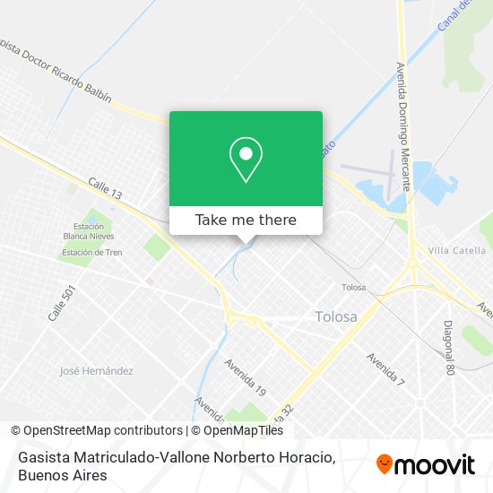 Mapa de Gasista Matriculado-Vallone Norberto Horacio