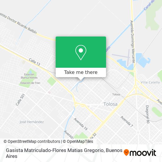Gasista Matriculado-Flores Matias Gregorio map