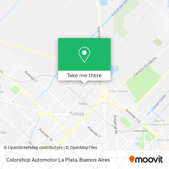 Mapa de Colorshop Automotor La Plata