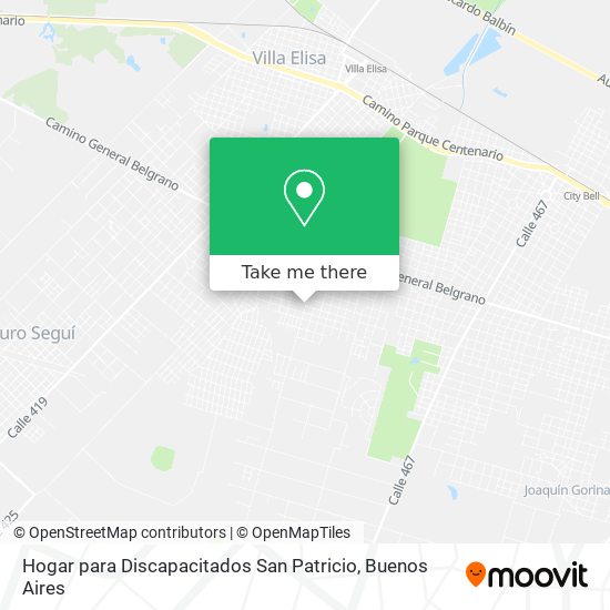 Mapa de Hogar para Discapacitados San Patricio