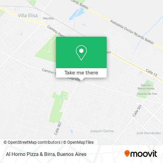 Mapa de Al Horno Pizza & Birra