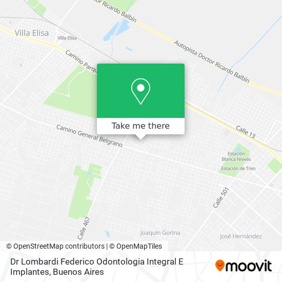 Mapa de Dr Lombardi Federico Odontologia Integral E Implantes