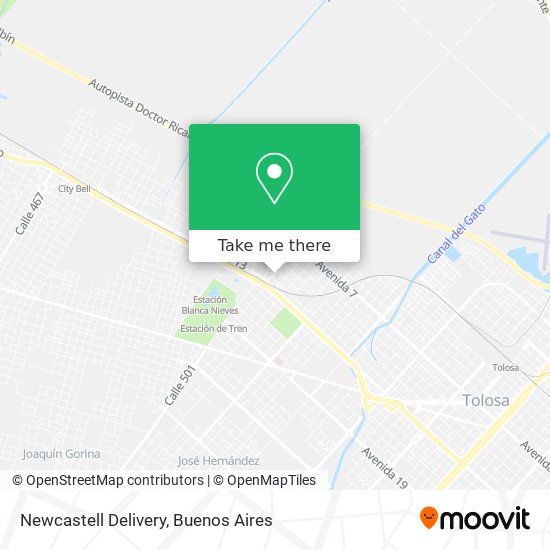 Newcastell Delivery map