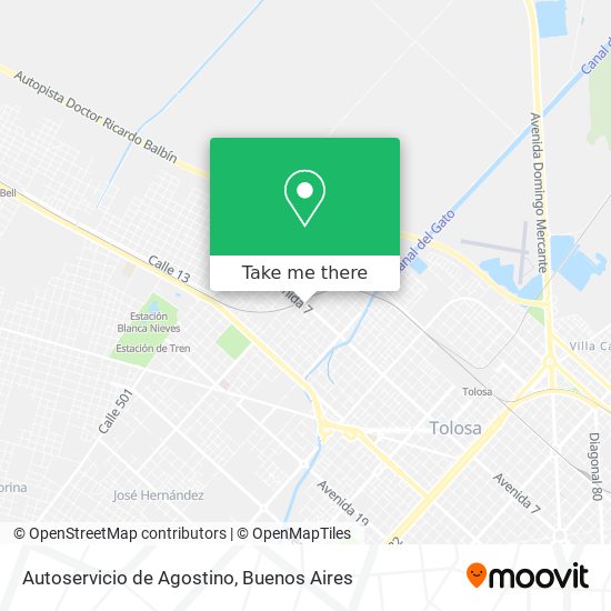 Autoservicio de Agostino map