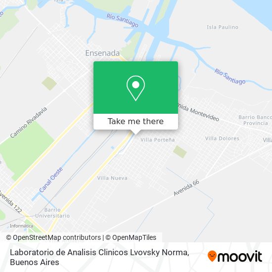 Laboratorio de Analisis Clinicos Lvovsky Norma map