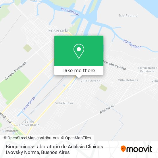 Bioquimicos-Laboratorio de Analisis Clinicos Lvovsky Norma map