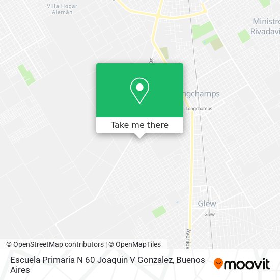 Mapa de Escuela Primaria N 60 Joaquin V Gonzalez