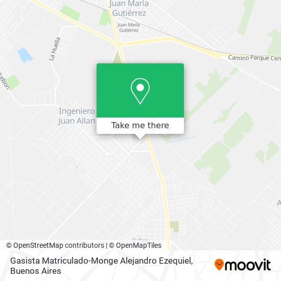 Mapa de Gasista Matriculado-Monge Alejandro Ezequiel