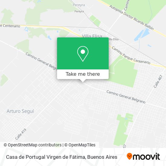 Mapa de Casa de Portugal Virgen de Fátima