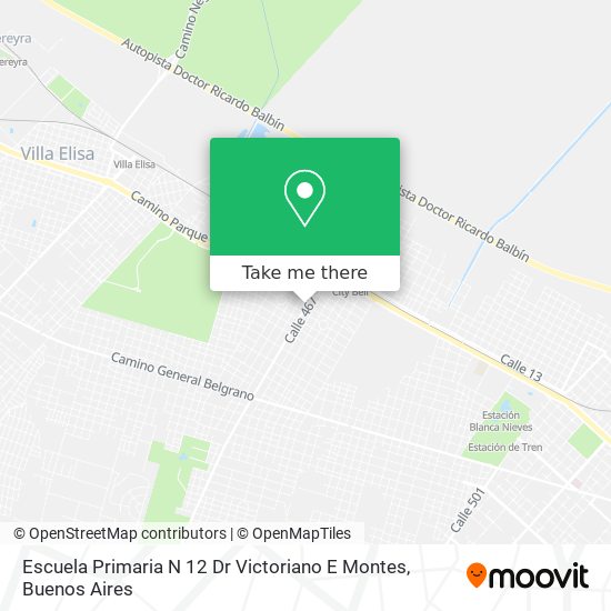 Escuela Primaria N 12 Dr Victoriano E Montes map
