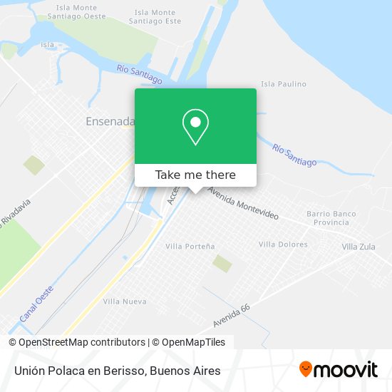 Mapa de Unión Polaca en Berisso