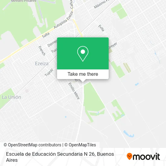 Mapa de Escuela de Educación Secundaria N 26