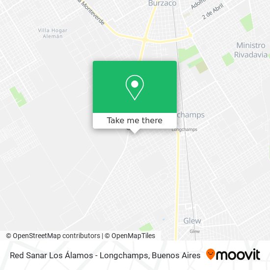 Red Sanar Los Álamos - Longchamps map