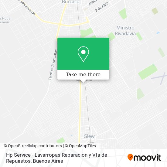 Hp Service - Lavarropas Reparacion y Vta de Repuestos map