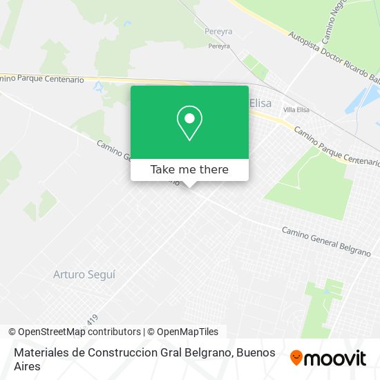 Mapa de Materiales de Construccion Gral Belgrano