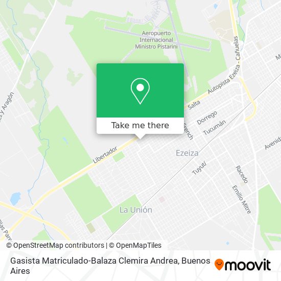 Gasista Matriculado-Balaza Clemira Andrea map