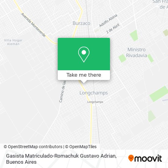 Gasista Matriculado-Romachuk Gustavo Adrian map