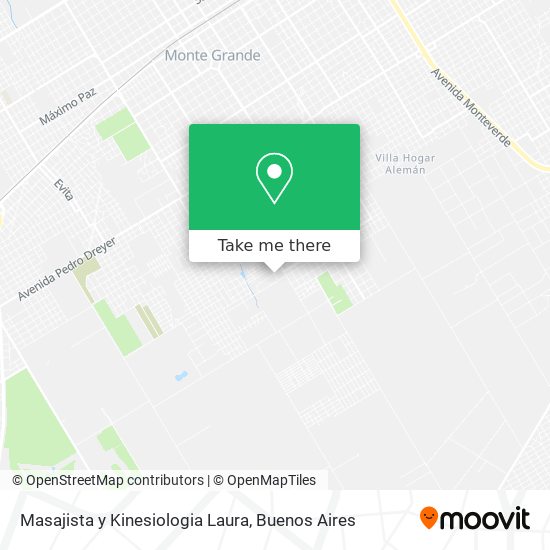 Masajista y Kinesiologia Laura map