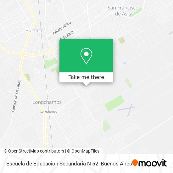 Escuela de Educación Secundaria N 52 map