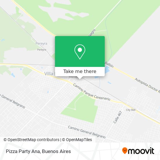 Mapa de Pizza Party Ana