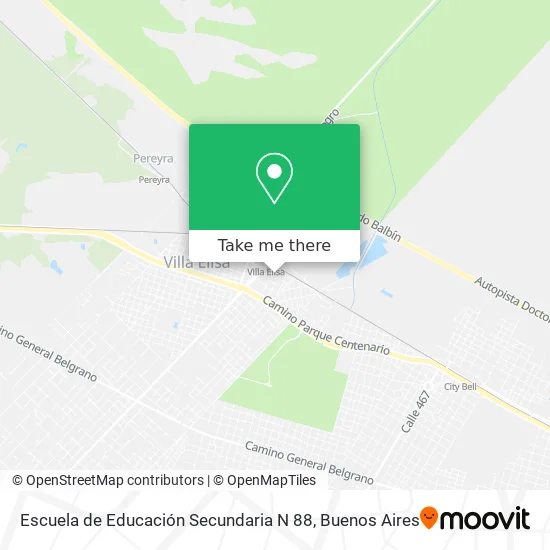 Mapa de Escuela de Educación Secundaria N 88