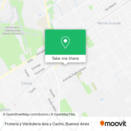 Mapa de Frutería y Verduleria Ana y Cacho