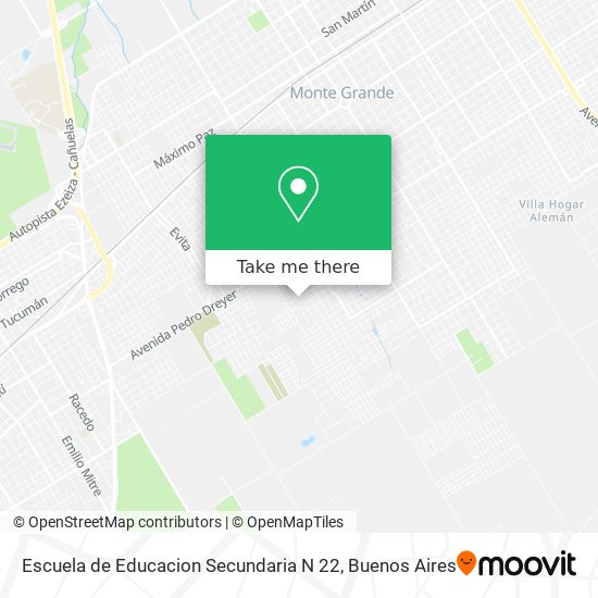 Escuela de Educacion Secundaria N 22 map