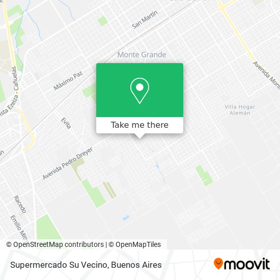 Mapa de Supermercado Su Vecino