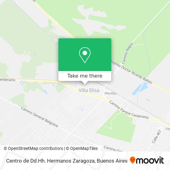 Mapa de Centro de Dd.Hh. Hermanos Zaragoza