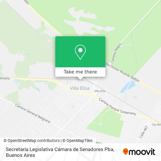 Secretaría Legislativa Cámara de Senadores Pba map