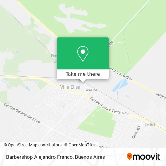 Mapa de Barbershop Alejandro Franco