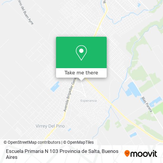 Mapa de Escuela Primaria N 103 Provincia de Salta