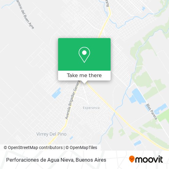 Perforaciones de Agua Nieva map