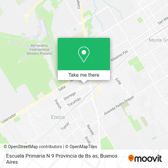 Escuela Primaria N 9 Provincia de Bs as map