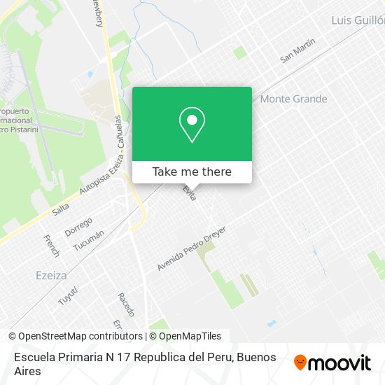 Mapa de Escuela Primaria N 17 Republica del Peru