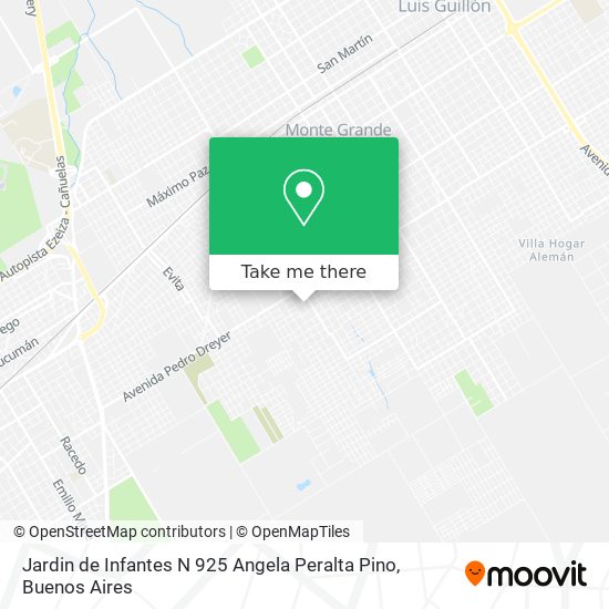Mapa de Jardin de Infantes N 925 Angela Peralta Pino