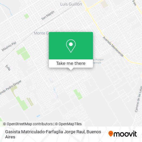 Mapa de Gasista Matriculado-Farfaglia Jorge Raul
