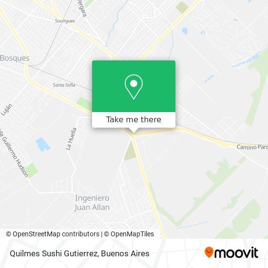 Quilmes Sushi Gutierrez map