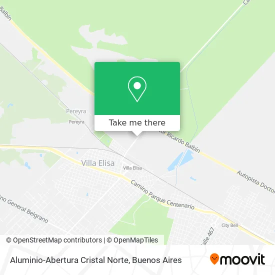 Mapa de Aluminio-Abertura Cristal Norte