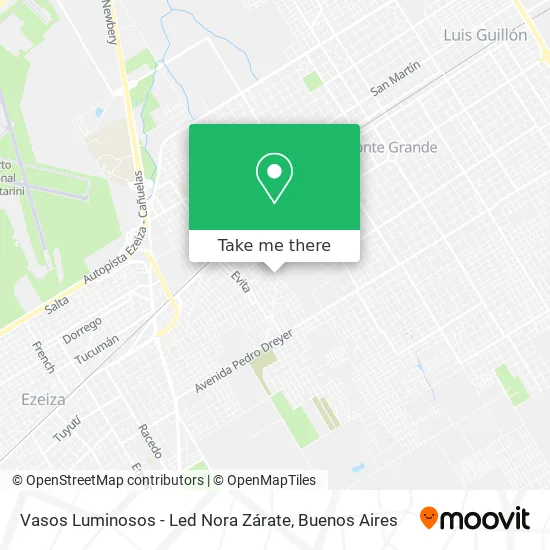 Mapa de Vasos Luminosos - Led Nora Zárate
