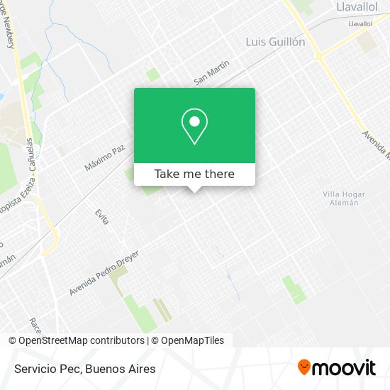 Servicio Pec map