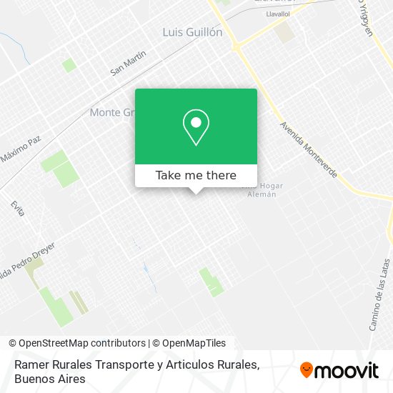 Mapa de Ramer Rurales Transporte y Articulos Rurales