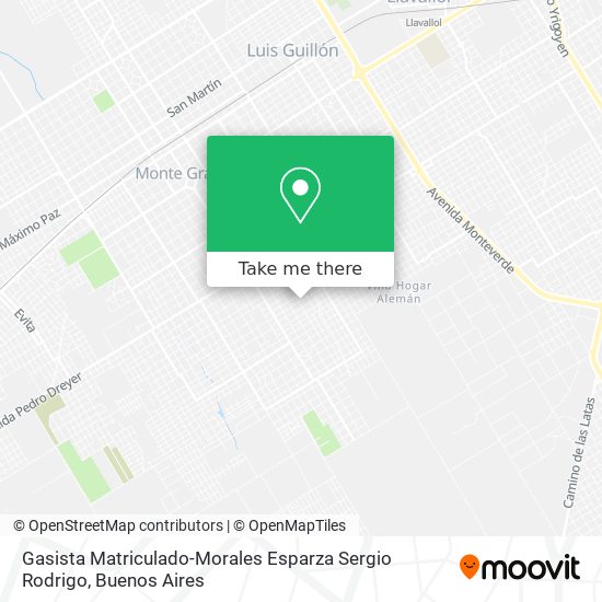 Mapa de Gasista Matriculado-Morales Esparza Sergio Rodrigo