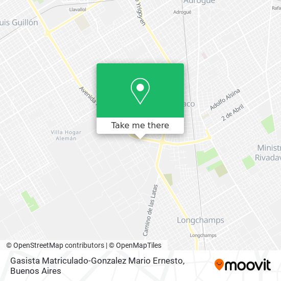 Gasista Matriculado-Gonzalez Mario Ernesto map