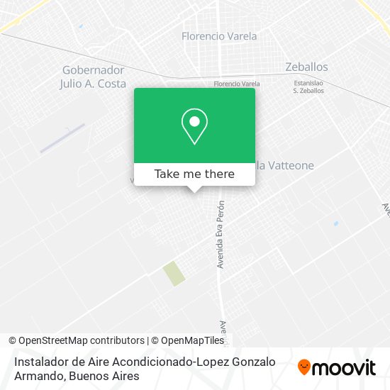 Mapa de Instalador de Aire Acondicionado-Lopez Gonzalo Armando