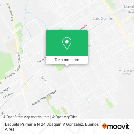 Escuela Primaria N 24 Joaquin V Gonzalez map