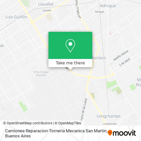 Camiones-Reparacion-Torneria Mecanica San Martin map