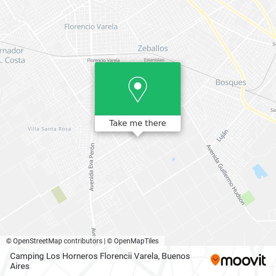 Camping Los Horneros Florencii Varela map