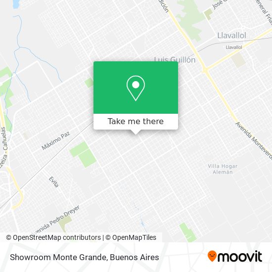 Showroom Monte Grande map